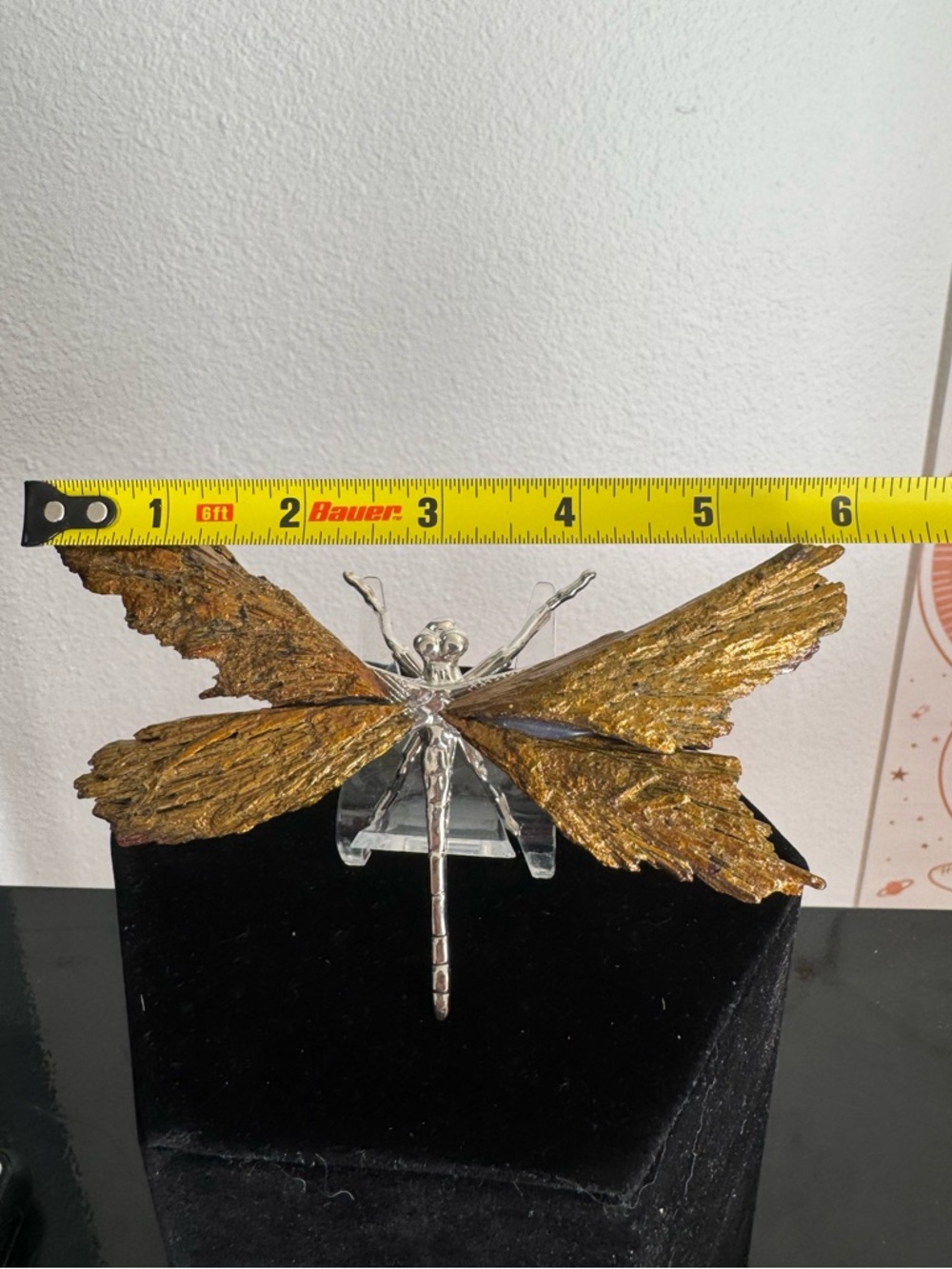 Golden Aura Kyanite Dragonfly - Picture 2 of 5